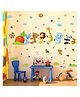 JAAMSO ROYALS Cartoon Animals in Raw Design Wall Sticker