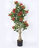 ARICK DECOR 4 Feet Artificial Real Touch Bougainvillea Plants With Black Pot | Home Decor, Office Decor Perfect decor Gift, Set of 1