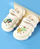 Babyoye Clogs with Back Strap Closure & Cactus Applique - White