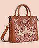 Kalankit Satchel Handbag with Detachable Strap | Party Handbag for Women | Vegan Leather Premium Handbag | Modern Damask