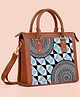 Kalankit Stylish Office Handbag | Messenger Satchel Handbag With Zipper |Premium Quality Spacious Bag |Checkered Chevron