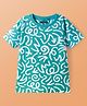Pine Kids Cotton Knit Half Sleeves T-Shirt with Abstract Print - White