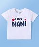 Doodle Poodle 100% Cotton Knit Half Sleeves Text Printed T-Shirt - White