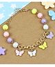 Asthetika Butterfly Charms Chain Bracelet - Pink Purple Yellow & White
