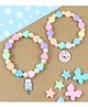 Asthetika Ice Cream Donut Charms Set Of 2 Beaded Bracelets - Pink Purple Blue & Yellow