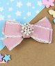 Asthetika Floral Charm Bow Hair Clip - Pink
