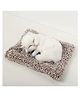 Super Toy Cute Sleeping Cat Plush Soft Toy With Meow Sound - Length 18 cm