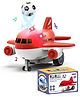 Amitasha Push & Go Aeroplane Toy for Kids with Electric Fan Suspension Blowing Ball Friction Power Airplane - Multicolor
