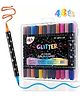 SUPER TOY 48 Color Shades Glitter Marker Pens Shimmer Brush Art Marker Fine Point Dual Tip Water-based Ink for Kids Adults DIY Birthday Cards Poster Scrapbook Mugs (24 Pen=48 Colours)