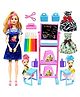 SUPER TOY Folding Hands Teacher Doll Toy with 2 Baby- Multicolor