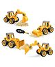 SUPER TOY 4PC Construction Truck Toy Engineering Model Assembly Push & Go Friction Vehicle Truck Toy for Kids