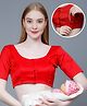 Dummy Shape Cotton Half Sleeves Floral Foil Printed Maternity Blouse With Nursing Access - Red