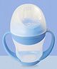 The Cheeky Kidzz Unbreakable Baby Spout Sippy Feeding Milk Juices Liquids Silicone Bottle Feeder BPA Free- 200 ml (BLUE)