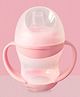 The Cheeky Kidzz Unbreakable Baby Spout Sippy Feeding Milk Juices Liquids Silicone Bottle Feeder BPA Free- 200 ml (PINK)
