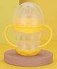 The Cheeky Kidzz Unbreakable Baby Spout Sippy Feeding Milk Juices Liquids Silicone Bottle Feeder BPA Free- 200 ml (YELLOW)