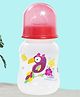 Tinny Tots Baby Feeding Sipper Liquids Milk Polypropylene Slim Neck Bottle With Anti-Colic Silicone Nipple Feeder BPA Free  (125 ml - RED)