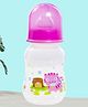 Tinny Tots Baby Feeding Sipper Liquids Milk Polypropylene Slim Neck Bottle With Anti-Colic Silicone Nipple Feeder BPA Free  (125 ml - PINK)