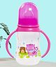 Tinny Tots Baby Feeding Sipper Liquids Milk Polypropylene Slim Neck Bottle With Anti-Colic Silicone Nipple Feeder BPA Free Wth Handles  (125 ml - PINK)