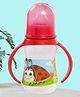 Tinny Tots Baby Feeding Sipper Liquids Milk Polypropylene Slim Neck Bottle With Anti-Colic Silicone Nipple Feeder BPA Free Wth Handles  (125 ml - RED)