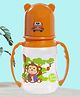 Tinny Tots Baby Feeding Sipper Liquids Milk Polypropylene Slim Neck Bottle With Anti-Colic Silicone Nipple Feeder BPA Free Wth Handles  (125 ml - RED)