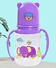 Tinny Tots Baby Feeding Sipper Liquids Milk Polypropylene Slim Neck Bottle With Anti-Colic Silicone Nipple Feeder BPA Free Wth Handles  (125 ml - RED)