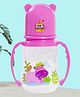 Tinny Tots Baby Feeding Sipper Liquids Milk Polypropylene Slim Neck Bottle With Anti-Colic Silicone Nipple Feeder BPA Free Wth Handles  (125 ml - RED)