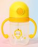 The Cheeky Kidzz Trendy Premium Baby Unbreakable Straw Sippy Sipper Feeder 320ml With Upper Twin Handles BPA Free (YELLOW)