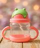 The Cheeky Kidzz Trendy Premium Baby Unbreakable Straw Sippy Sipper Feeder 120ml With Bottom Twin Handles BPA Free (PINK)