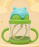 The Cheeky Kidzz Trendy Premium Baby Unbreakable Straw Sippy Sipper Feeder 120ml With Upper Twin Handles BPA Free (GREEN)