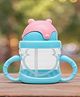 The Cheeky Kidzz Trendy Premium Baby Unbreakable Straw Sippy Sipper Feeder 120ml With Bottom Twin Handles BPA Free (BLUE)