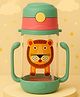 The Cheeky Kidzz Baby Trendy Unbreakable Feeding Straw Bottle Learning Sippy Cup 400ml With Bottom Twin Handles Sipper BPA Free (GREEN)