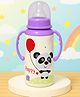 The Cheeky Kidzz Baby Feeding Liquids Milk Feeder Polypropylene Slim Neck 250 ml Bottle Sipper With  Anti Colic Silicone Nipple BPA Free With Handles (PURPLE)