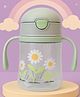 The Cheeky Kidzz Premium Baby Soft Silicone Cute Straw Sipper For Feeding Water Milk Liquids Feeder Bottle BPA Free 350ML (GREEN)