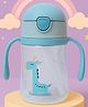 The Cheeky Kidzz Premium Baby Soft Silicone Cute Straw Sipper For Feeding Water Milk Liquids Feeder Bottle BPA Free 350 ML (BLUE)