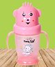Tinny Tots Premium Baby Feeding Sipper For Juices Water Milk Liquids Spout Feeder 180 ml Bottle With Handles (PINK)