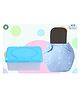 The Cheeky Kidzz Refillable Durable Baby Wet Wipes Storage Box Wet Wipes Tiffen Container With 70 Wipes Sheet And Essential Diaper Insert (BLUE)