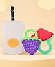 The Cheeky Kidzz Reusable Refillable Baby Wet Wipes Storage Box Container for Car Bathroom Living Room With Fruit Shape Soft Silicone Teething Toys For Newborns/Infants/Babies