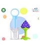 The Cheeky Kidzz Baby Soft Silicone Fruit Shaped Teether and Multi-Functional Smart Medicine Dropper Teether with Protective Travel Case (PURPLE)
