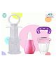 The Cheeky Kidzz Pack of 3 Baby Fruit Nose Suction | Baby Smart Medicine Dropper & Baby Fruit Nibbler Teether and Feeder (PINK)