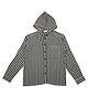 My Milestones Full Sleeves Checked Hooded Shirt - Black