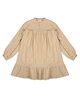 My Milestones Cotton Full Sleeves Frill Detailed Solid Dress - Beige