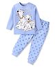 Babyoye Disney Single Jersey Knit Full Sleeves 101 Dalmatians Printed Night Suit - Light Blue
