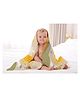New Comers 100 % Muslin Cotton 4 Layered Printed Baby Bath Towel- Mustard Color