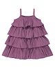 Young Birds Sleeveless Frill Detailed Layered Dress - Violet