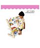 WoodBee Multi purpose Book Shelf Dual Storage Toys & Books Natural Wood Finish