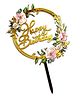 Decor Mantra Happy Birthday Flower Theme Cake Topper Is Perfect for Every Birthday Bash - Multi Color - Pack of 1