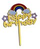 Decor Mantra Happy Birthday Raibow  Theme Cake Topper Is Perfect for Every Birthday Bash - Multi Color - Pack of 1