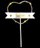 Decor Mantra Happy Birthday Heart Shape Led  Light Cake Topper Is Perfect for Every Birthday Bash - Gold - Pack of 1