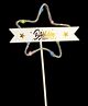 Decor Mantra Happy Birthday Star Shape Led  Light Cake Topper Is Perfect for Every Birthday Bash - Silver - Pack of 1