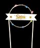 Decor Mantra Happy Birthday Round Shape Led  Light Cake Topper Is Perfect for Every Birthday Bash - Gold - Pack of 1